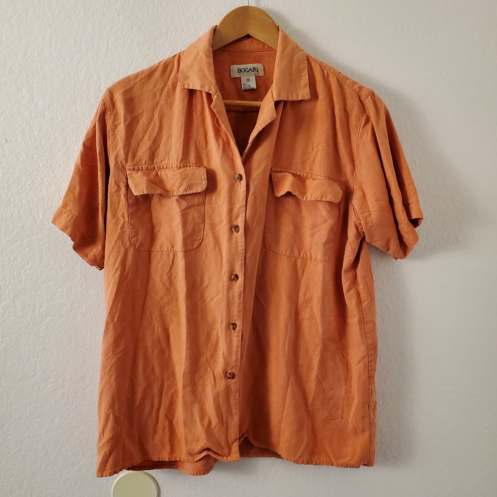 Orange Button Down